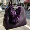 Dark Style Rabbit Plush Keychain Cute Rabbit Toy Stylish Keyrings Pendant Accessory For Bag Keys And Home Decors