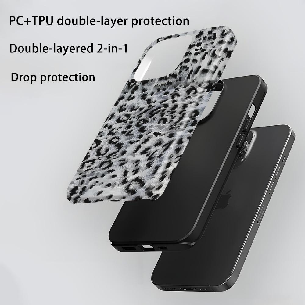 Mobile phone case iphone16plus leopard print mobile phone case Apple 17promax magnetic film case 12