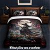 Witchcraft Theme Custom Text Or Name 3Pcs Bedding Set,1 Flat Sheet & 2 Pillowcases Personalized Home Bedding
