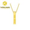 Shuibei 999 Fine Gold Slim Waist Necklace: 3D Hard Gold Women's Pendant Charm, Popular Live Broadcast Hot Seller.
