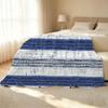 Ultra Soft Plush Flannel Throw Blanket Simple Striped, Dense Plush Texture, Warm Cozy for Home Leisure, Car Trips, Halloween & Christmas Relaxation