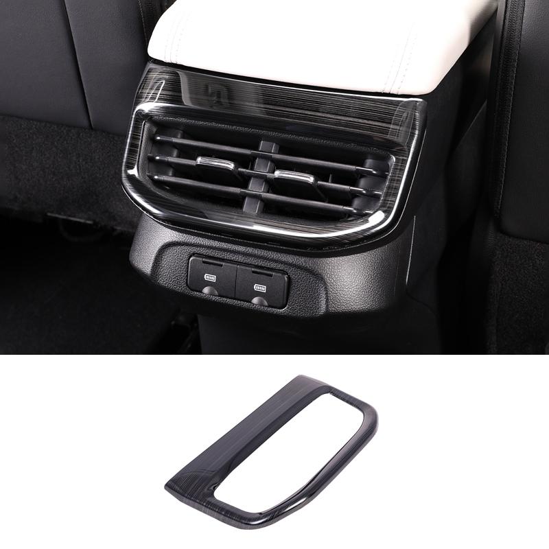 

Наклейка на заднее сиденье автомобиля, накладка на рамку выходного отверстия кондиционера для Haval H6 3-го поколения 2021 2022 2023 2024 GT PHEV чёрный