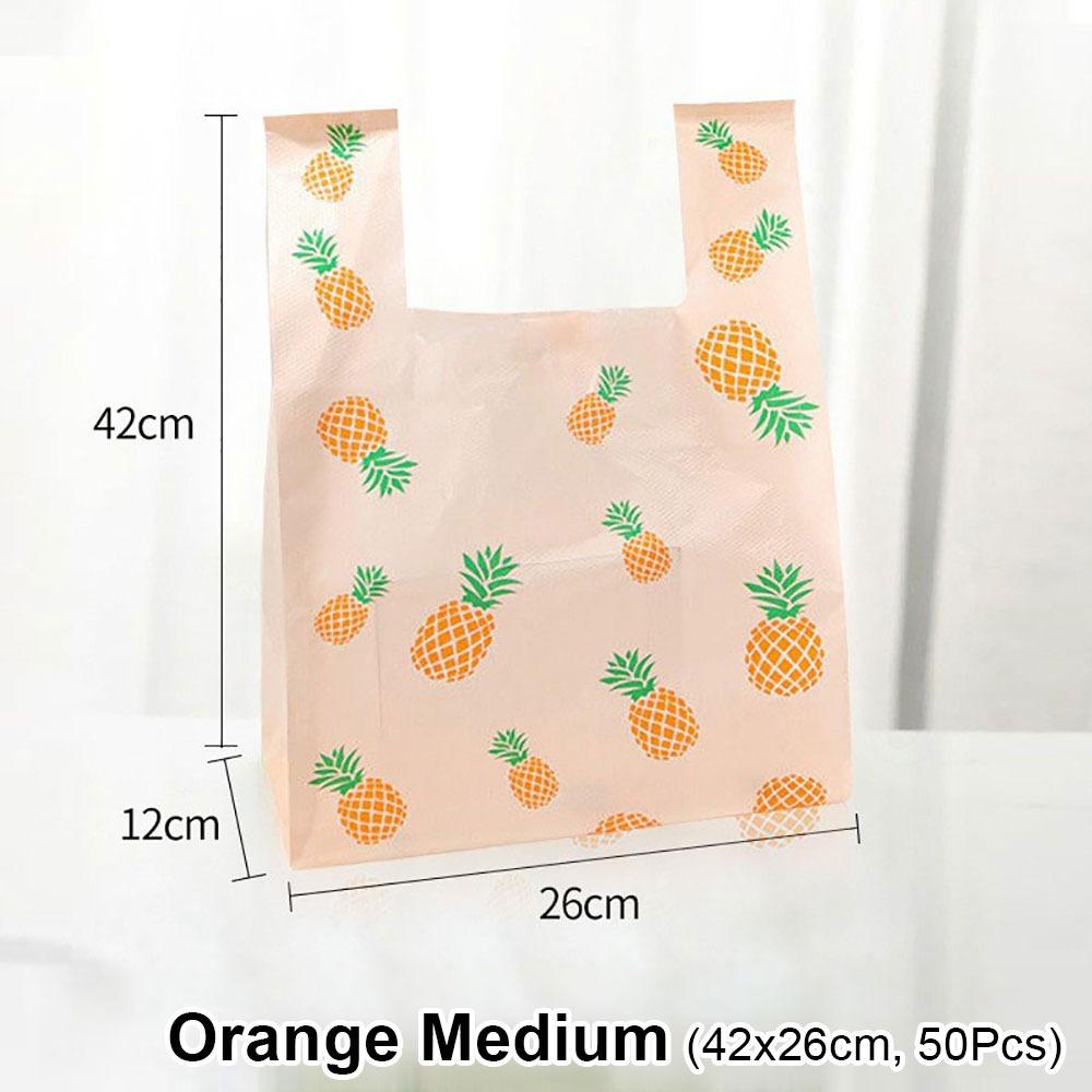 50 ks s uchem plastová taška tote barevné tašky na odnos nové tašky vesty balení potravin