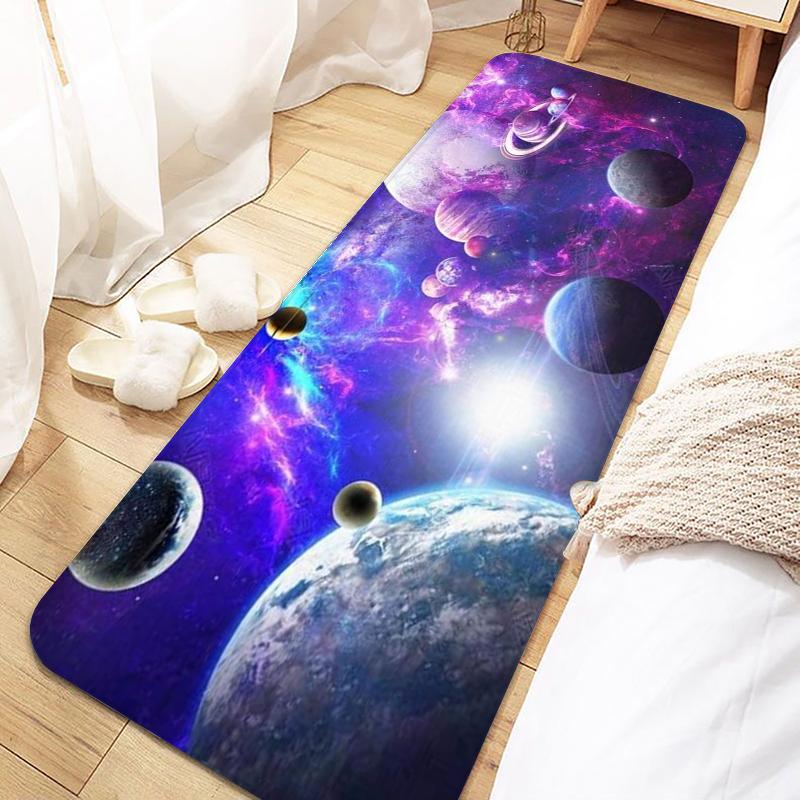 

3D Solar System Space Planet Door Mat Entrance Non-slip Washable Kitchen Carpet Living Room Hallway Rugs Bathroom Bath Door Mat 40x60cm(16x24inch)