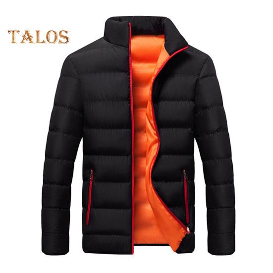 Giacca da donna in cotone con collo alto, manica lunga, cappotto in cotone spesso, chiusura con cerniera, tasche laterali, cappotto caldo