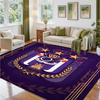 Anderlecht FC Design Crystal Velvet Rug Soft Decorative Mat for Bedroom Entrance