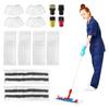 Set of 14 Microfibre Floor Cloth Cover Colour Round Brush Effective Cleaning for SC1 SC5 SC7 Steam Cleaner Floor Nozzle