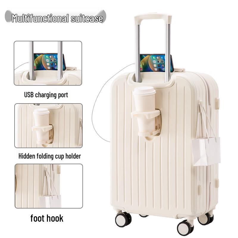 Ruyi Shi Lightweight Travel Luggage with Spinner Wheels 22 inch