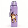 1PC Swinging Monkey Cartoon 750ml Color Plastic Sports Water Bottle Leakproof Flip Straw Lid Suitable for Sports Office Home Use