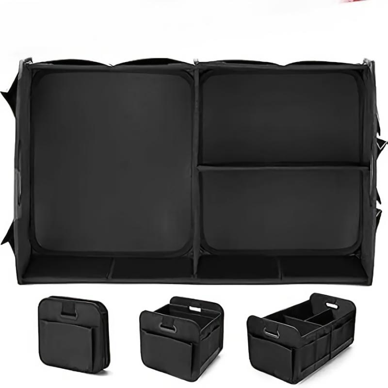 Large Capacity Foldable Car Storage Box Black Oxford Cloth