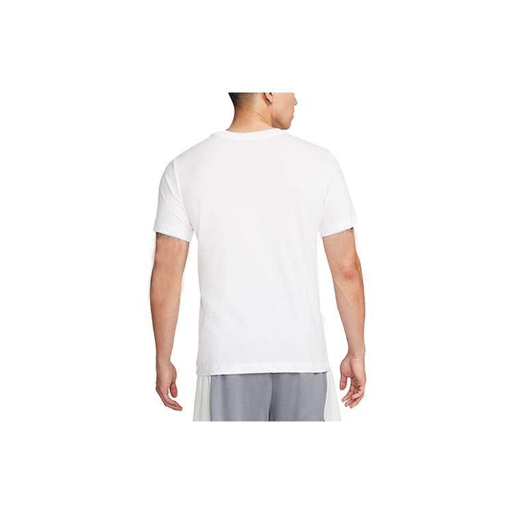 Nike Alphabet Logo Print Crew Neck Short Sleeve T-Shirt Men Tops White DR7643-100