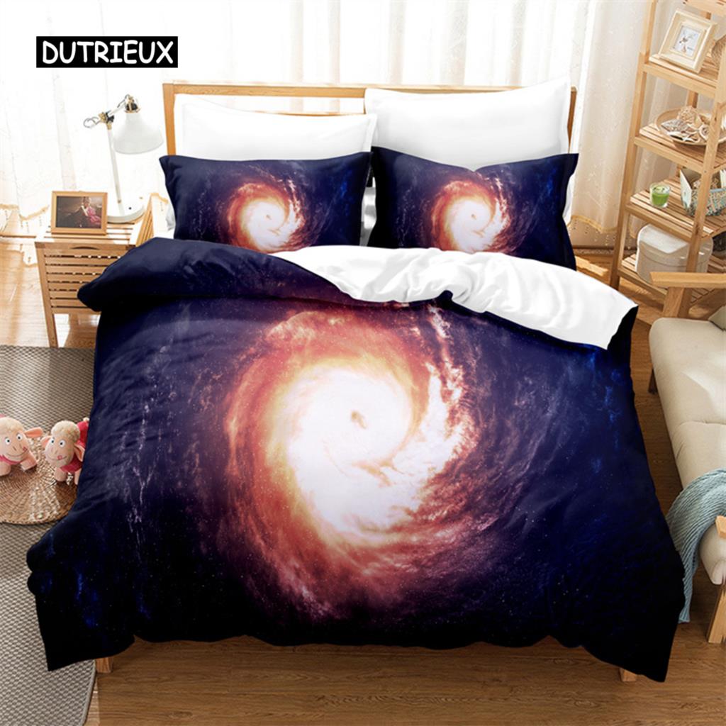 

Комплект постельного белья «Красочная планета», комплект пододеяльников, комплект постельного белья с 3D-печатью, комплект постельного белья размера «queen size», модный дизайн EU single(135x200cm)