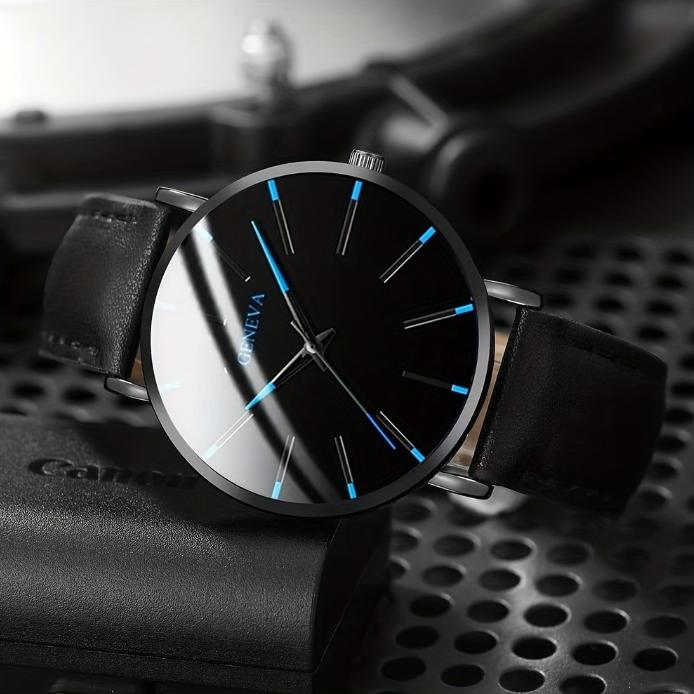 Hot-Selling Men's Business Quartz Wristwatch Roman Numerals Calendar Cross-Border Bestseller Cross Watch Set
