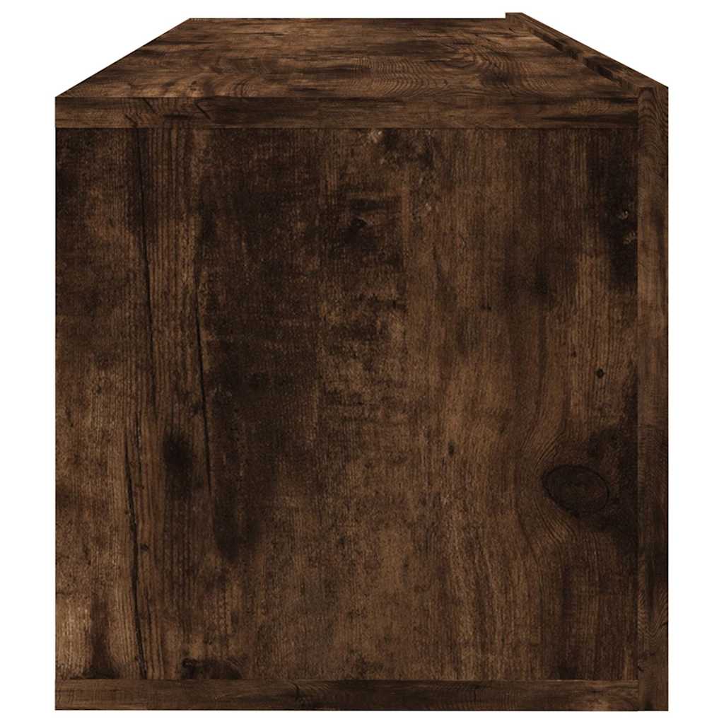 TV Wall Cabinet Smoked Oak 100x30x30 cm Engineered Wood