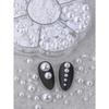 2000Pcs/Box Faux Pearl Nail Art Decoration Half Round Beads Nail Diy Jewelry Different Sizes Nail Charms Nail Art Supplies