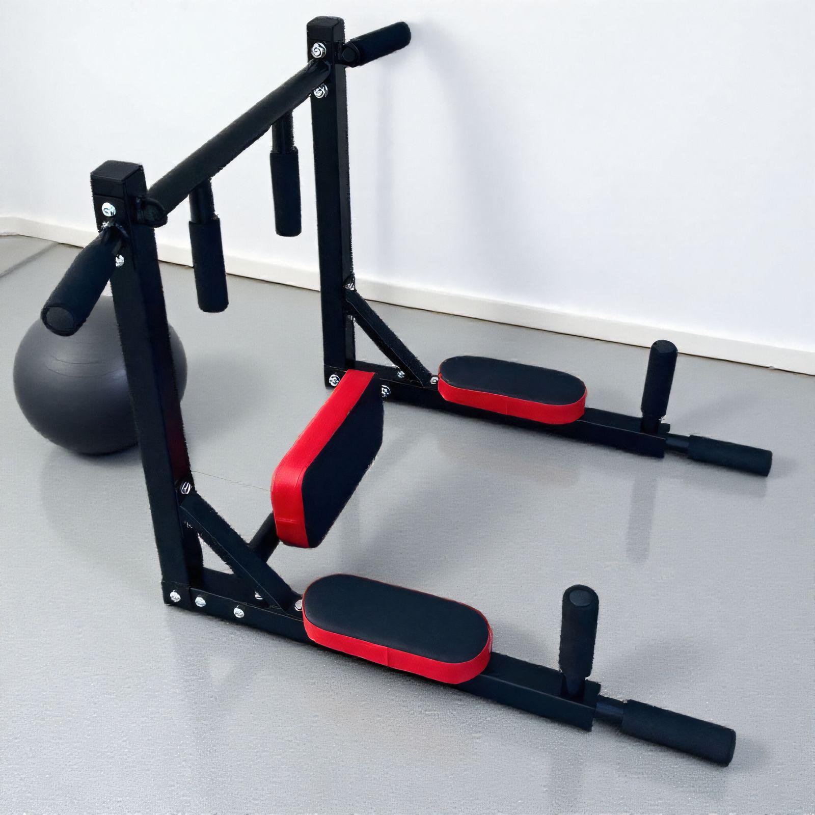Reversible Multi-functional Wall Bar for Pull-ups & Push-ups чёрный/красный