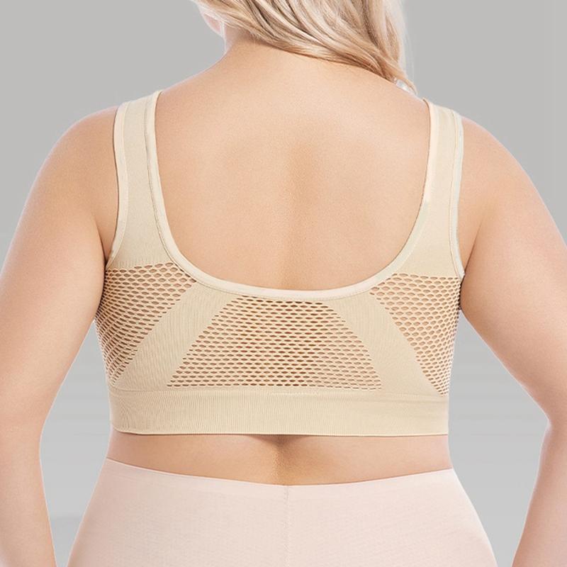Women's Front Closure Bra Breathable Shockproof Sports Bra Vest Style Bra