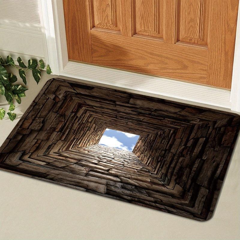 Simulation Visual Hollow Floor Mat 3D Visual Water Absorption Quick Drying Carpet Entrance Entrance Easy To Take Care Of Floor Mat