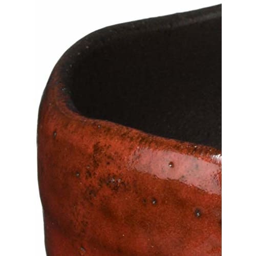 Mino ware Matcha bowl, red, made in Japan, 505-39