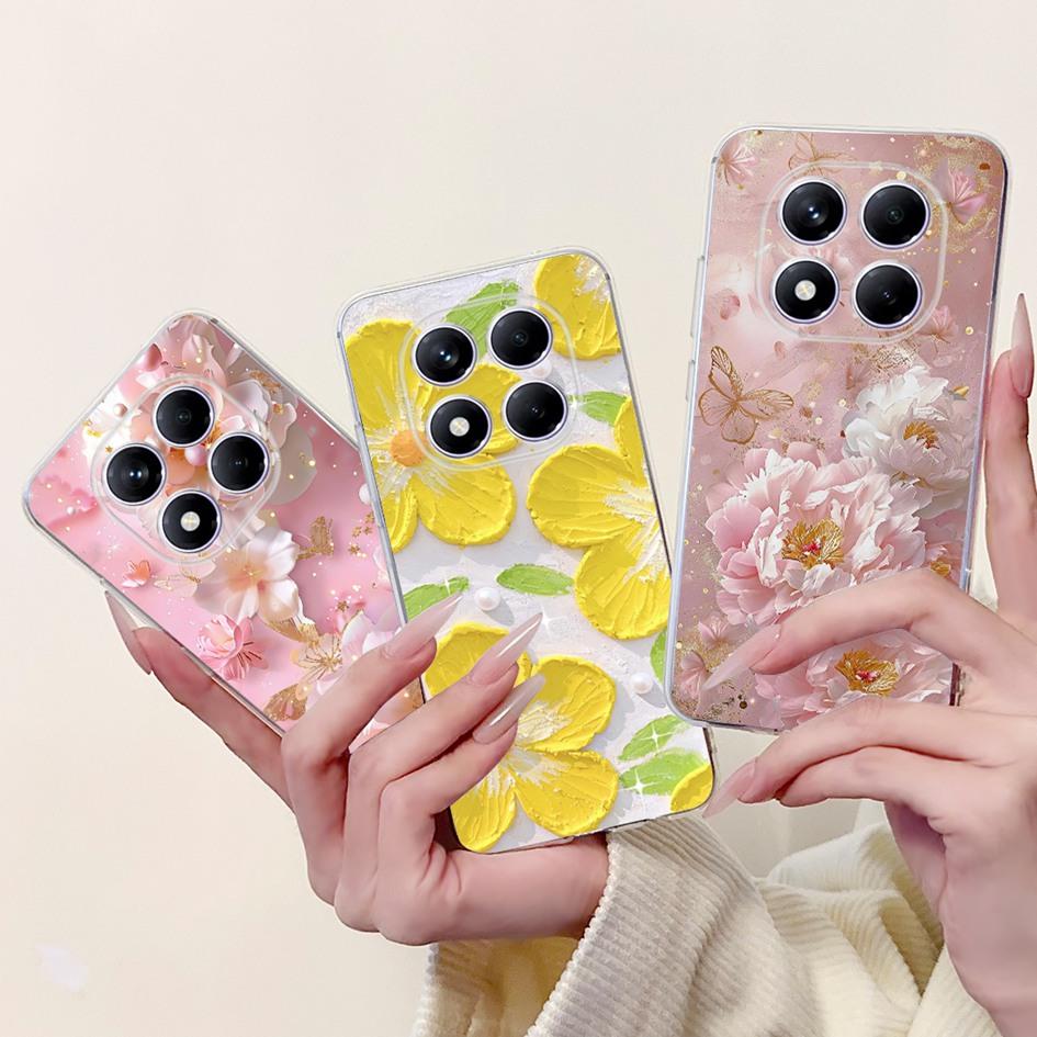 For Xiaomi Redmi Note 14 Pro 5G Case 2025 New Stylish Flower Soft Silicone TPU Phone Cover For Redmi Note 14 Pro+ Plus Protector