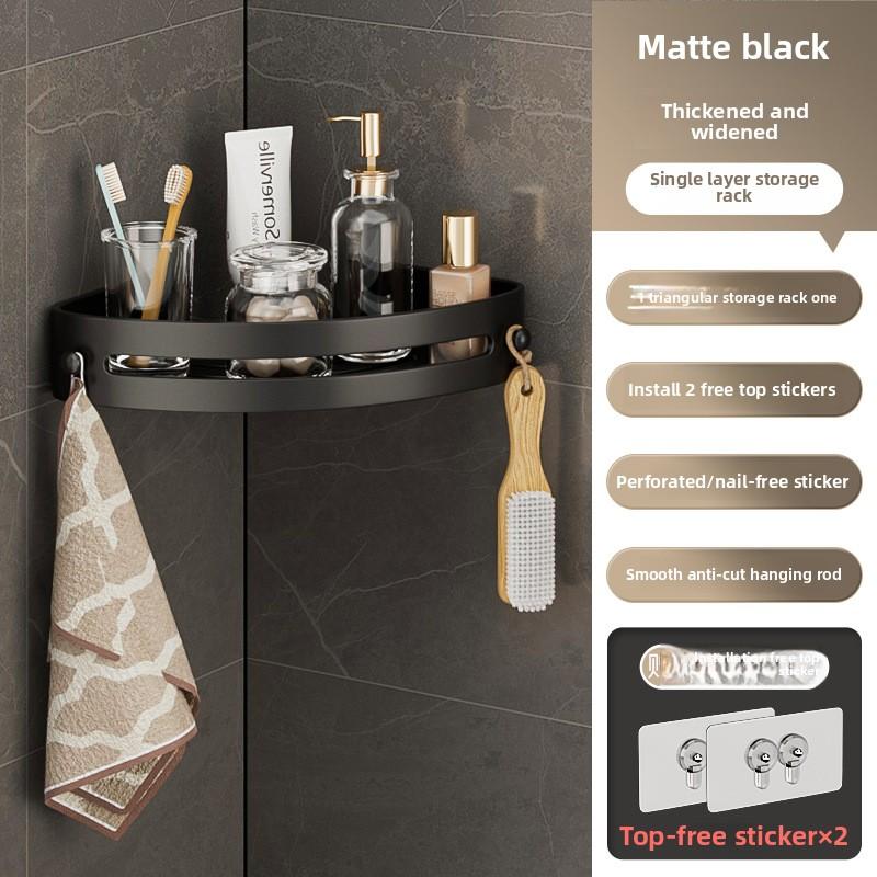 Kein Bohren Badezimmerregal Toilette Waschtisch Toilette Wandhängend Dreieckiges Aufbewahrungsregal Toilettenregal