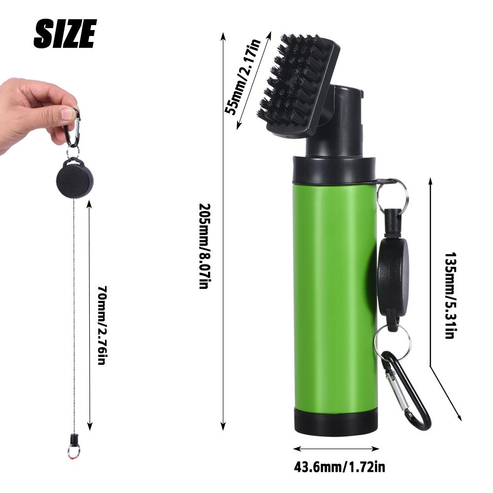 Golf Club Head Cleaning Groove Brush with Retractable Buckle for Easy Carrying Clean Golf Club Brush with Leakproof Liquid Stora