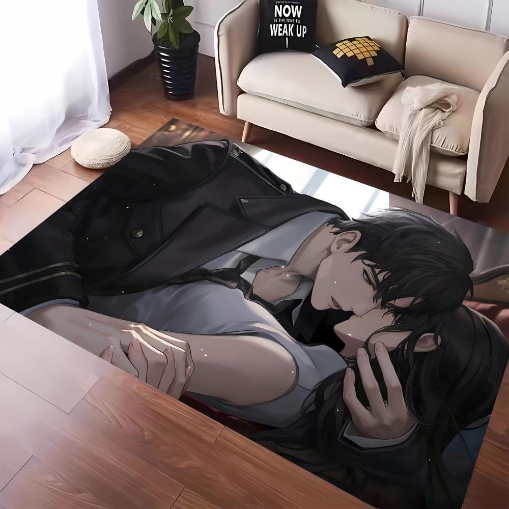 1pc Carpet Game Anime Characters Print for Home Living Room Bedroom Decor Non-slip Rug Floor MatComfortable Carpet for Fans Gift
