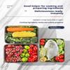 2/3/4/5 Peças Recipiente de Comida de Aço Inoxidável Caixa Com Tampa Grande Capacidade Armazenamento de Alimentos Caixa de Conservação Fresca Bandeja