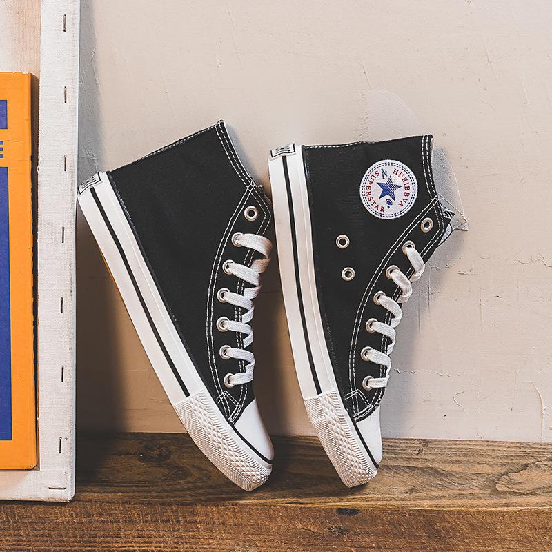 Women Canvas Shoes Men's Shoes Student High-top Fashion Couple Sneakers Lace-up Women Casual Shoes
