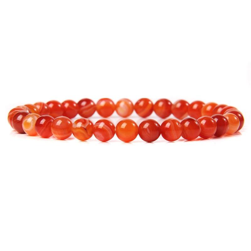 6mm Chakra Beads Energy Bracelet Natural Round Agates Onyx Stone Stretch Bracelet Bangles for Women Men Handmade Yoga