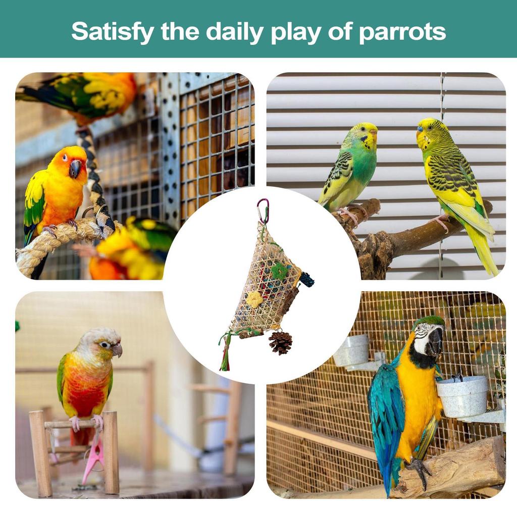 Bird Foraging Toys Parrot Shredder Play Center Mental Stimulation Chewing Toys For Foraging Training Boredom Release Breeding