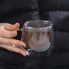 2pcs Heat Resistant Coffee Cup 300ml Tumbler Mug Home Bar Double Wall Glass Cup Set  Couples Gift
