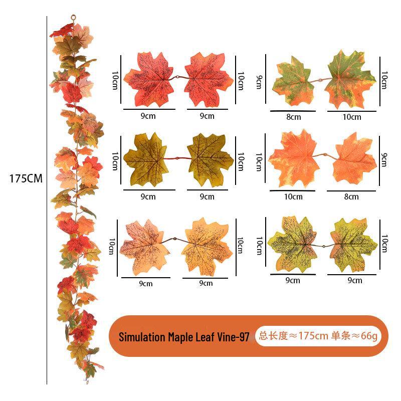 Autumn Maple Leaf Vine for Thanksgiving, Halloween & Christmas Decor