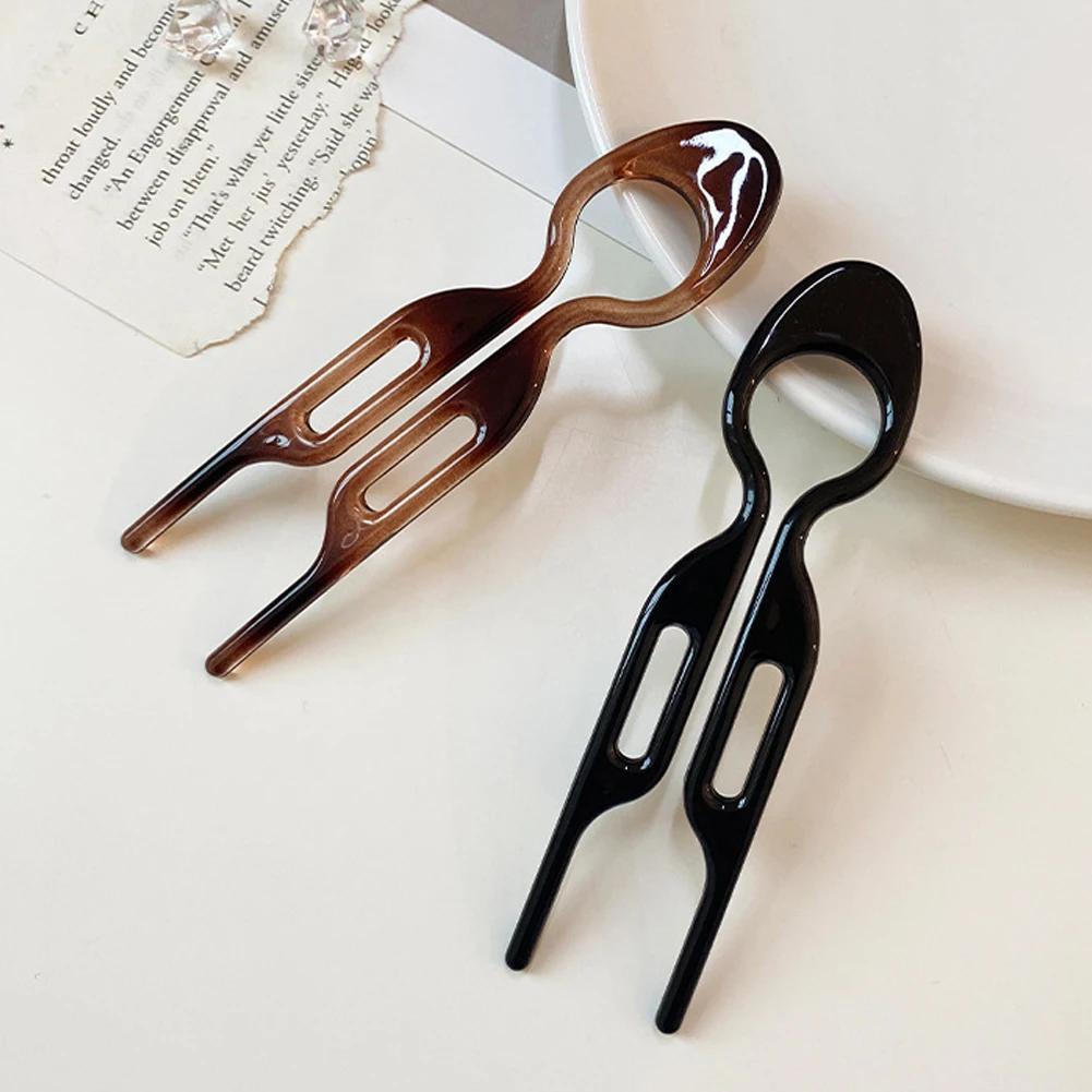 Modische Haarklammer im koreanischen Stil für Frauen und Mädchen, Acryl, transparent, große Haarspangen, Pferdeschwanz-Klammer, Kopfbedeckung, Haar-Accessoires