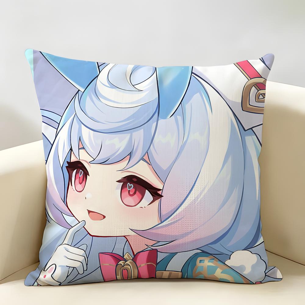 Sigewinne Genshin Impact Cushion Cover Natural Linen Organic Fabric DoubleSided Printing Room Sofa Decor Pillow Case
