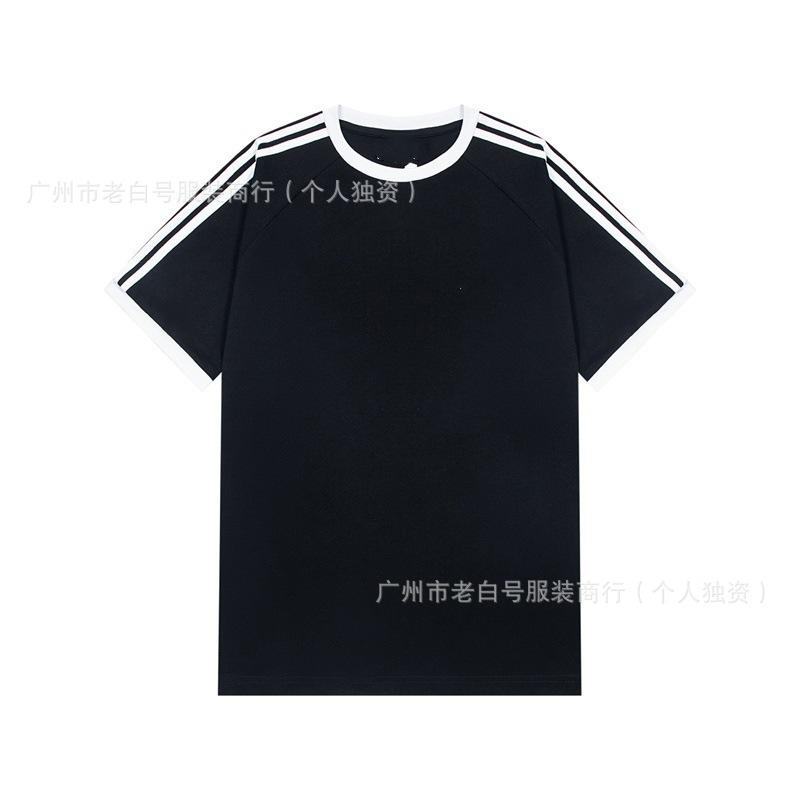 25SS American Trendy Brand Summer New Small Label Letter Embroidery Simple Loose and Versatile Men and Women Couples with the Same Short Sleeves