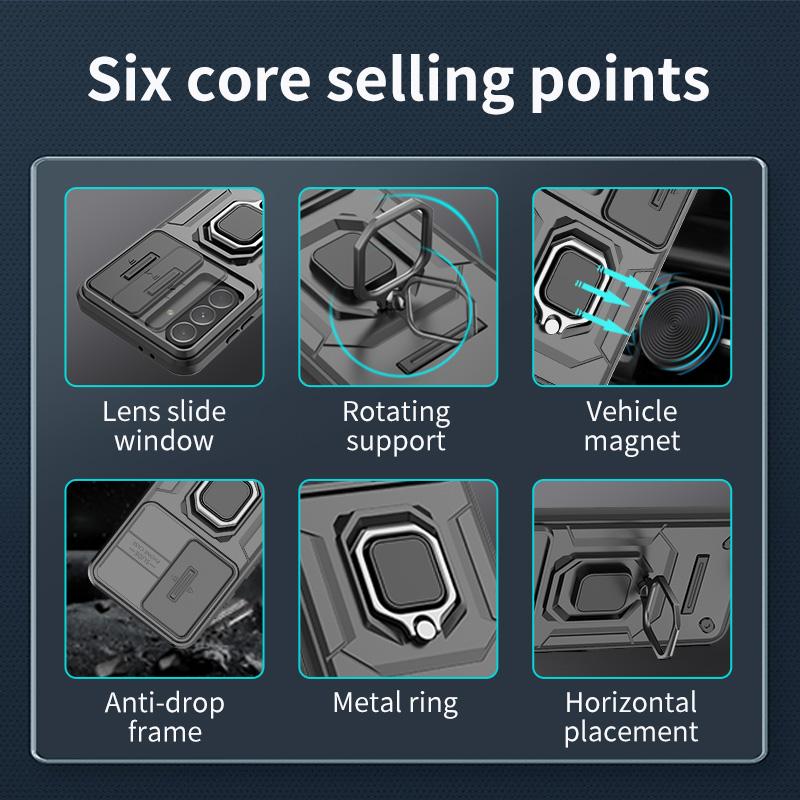 Armor Case For Samsung Galaxy A56 A36 5G Heavy Duty Shockproof Anti-Scratch With Ring Holder Phone Cover