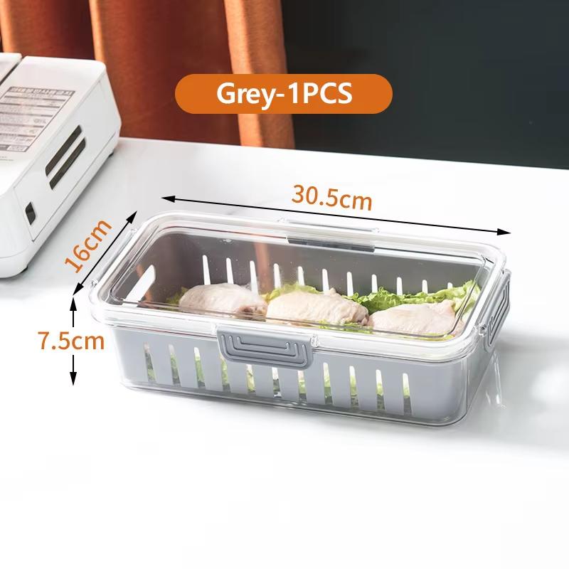 

Ящик для хранения в холодильнике, ящик для хранения фруктов и овощей, ящик для замороженных яиц, ящик для сортировки продуктов на кухне серый