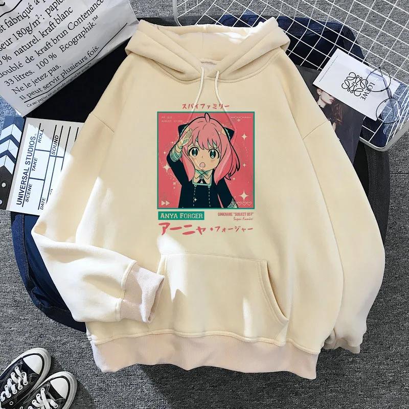SPY X FAMILY Hoodie Anya Forger Harajuku Kawaii Manga Spyxfamily Sweatshirt Hoody Casual Streetwear Anime Unisex Graphic New