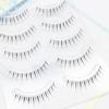 5 Pairs Thai Style False Eyelashes 0.05mm Black 5-8mm Mixed C Curl With Thin Transparent Band Natural Look