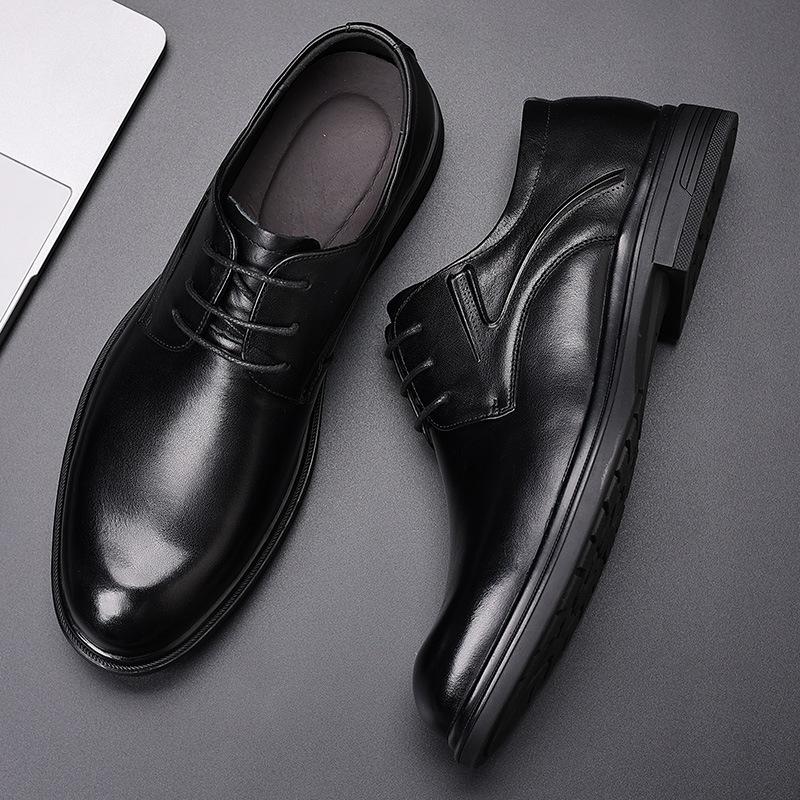 2025 autumn new dress men's casual leather shoes men's leather trend youth small leather shoes British style gentleman shoes