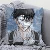 1pc Levi Ackerman Attack On Titan Pillow Case Square Pillow Bedroom Sofa Leisure Comfort Car Living Room Home Decoration 40X40