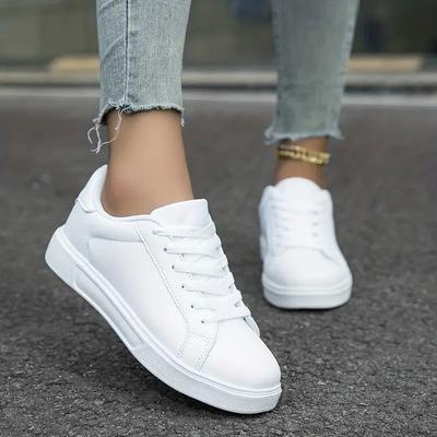 Large Size Spring Summer Teen Casual Student White Sneakers