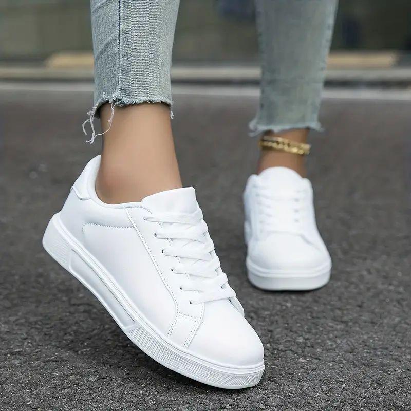 Large Size Spring Summer Teen Casual Student White Sneakers
