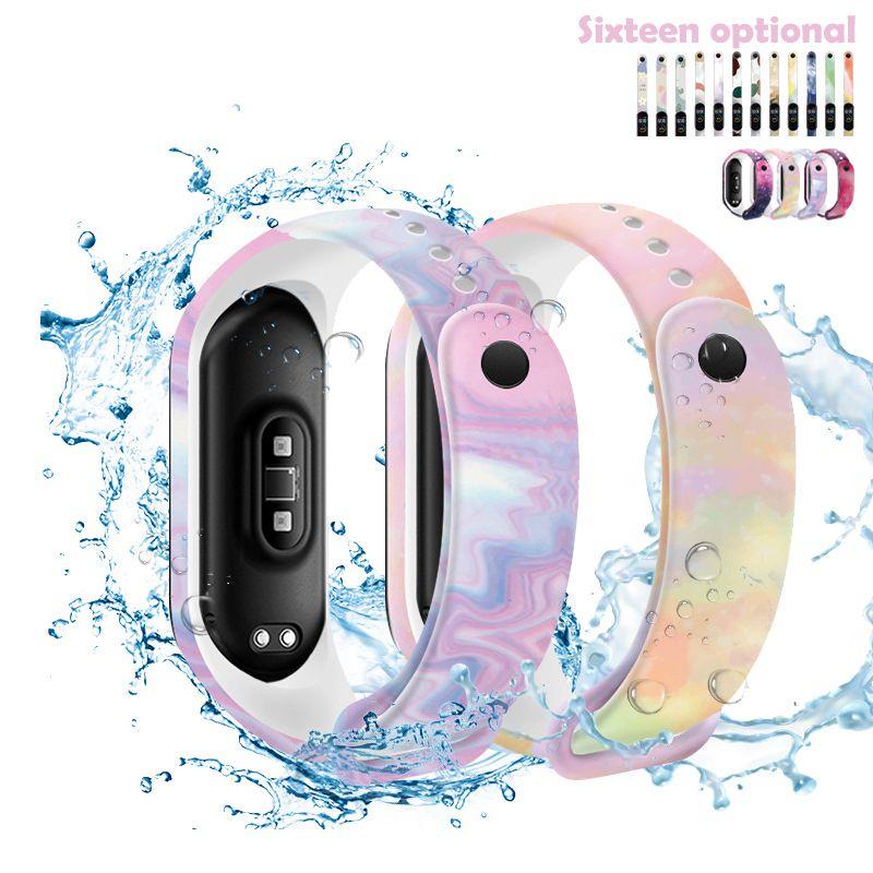 Creative Graffiti Design Silicone Band For Xiaomi Mi Band 3/4/5/6 Watch Replacement Comfortable And Adjustable