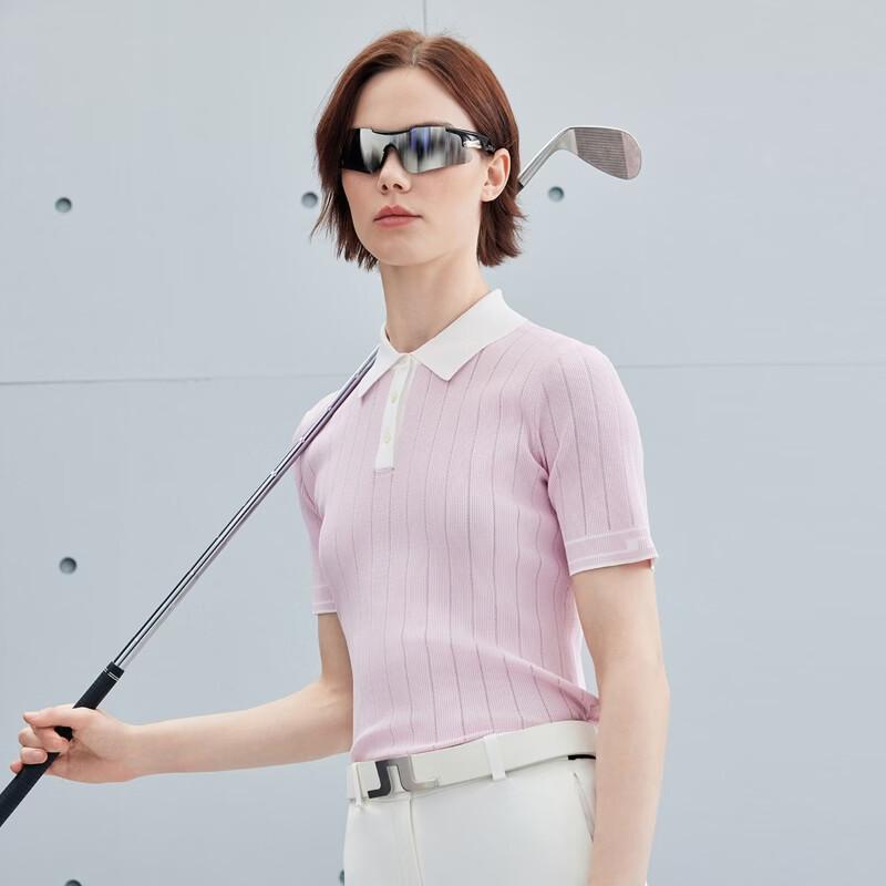 

J.Lindeberg Women s Golf Knitted Short-Sleeve Polo Shirt M