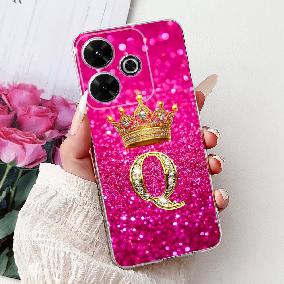 For Xiaomi Redmi 13 Case New Letters Cover 6.79'' Clear Silicone Soft TPU Phone Case For Xiaomi Redmi 13 Redmi13 Back Cover Bags