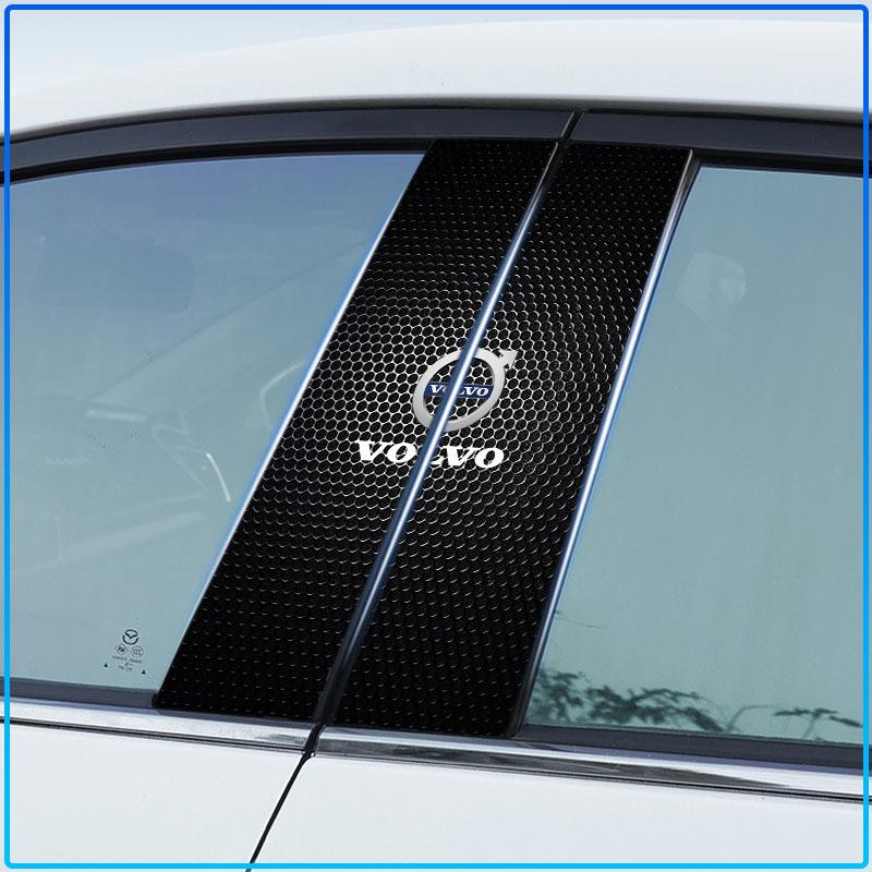 For Volvo S80 XC90 S40 V60 XC60 S60 C70 V50 XC70 V70 2Pcs Car Center Pillar Badge Anti-scratch Protector Films 3D Stickers Decorative