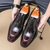 Luxury Designer Men's Red Black Lace Up Oxford Shoes British Gentleman Formal Wedding Dress Homecoming Sapatos Tenis Masculino