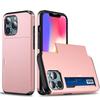 Case For iPhone 16e 15 14 13 12 11 16 Pro Max Mini XS XR 7 8 Plus SE Slide Wallet Card Slot Hard PC Heavy Duty Protective Cover